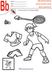 badminton-sports-craft-worksheet